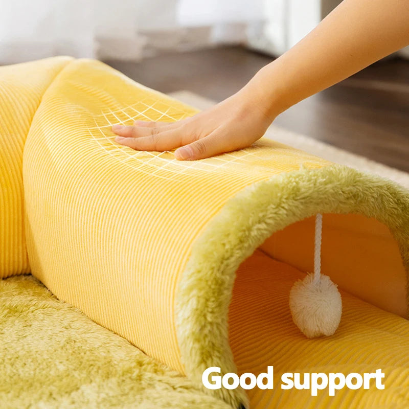 Cama para Gatos com Túnel