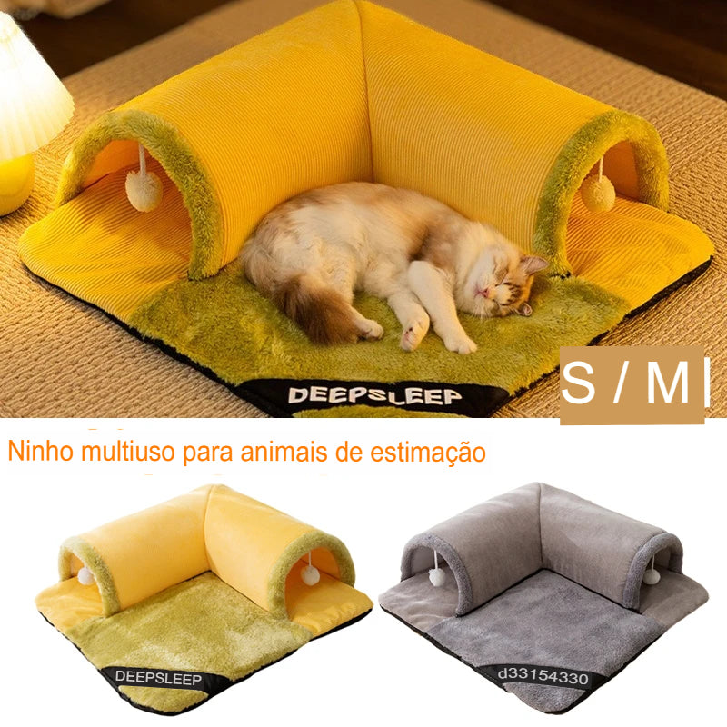 Cama para Gatos com Túnel
