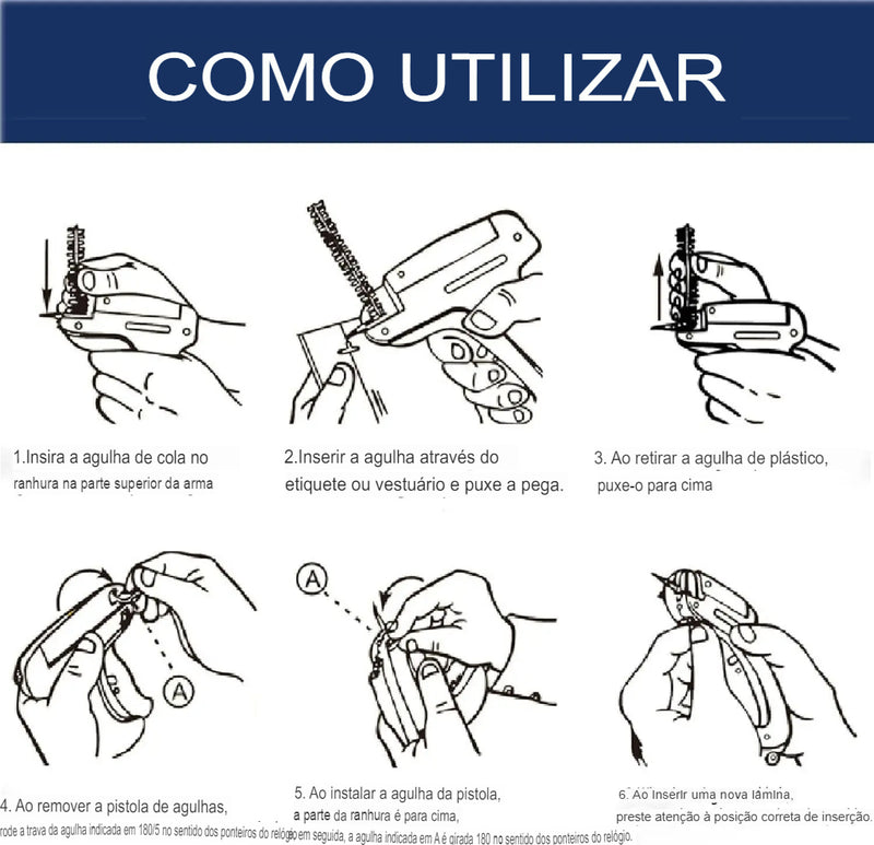 Pistola Portátil para Conserto de Roupas
