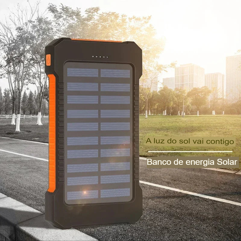 Power Bank 200000mAh com Carregamento Solar